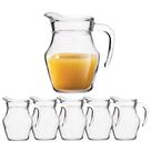 Jogo 6 Mini Jarra de Vidro Lisa com Alça Bar Buffet Restaurante Hotel Em Casa Tem 500ml