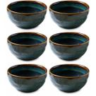 Jogo 6 Molheiras Ramequins Pequenos 50ml Cerâmica Stoneware Orgânico Oceano Porto Brasil