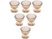 Jogo 6 porta ovos cristal âmbar pearl bolinhas - LILIAN GIFT