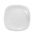 Jogo 6 Prato Raso Branco Quadrado Square 25,5cm Vidro Opalino Jantar Em Casa Tem