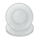 Jogo 6 Prato Raso De Vidro Gema Plus Transparente 25cm Class Home