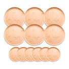 Jogo 6 Prato Raso e 6 Sobremesa Bambu Natural Pratinho Madeira Lyor 27cm