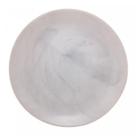 Jogo 6 Pratos de Sobremesa Granit Mármore Vidro Opalino 19cm Luminac