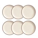 Jogo 6 Pratos Fundo Coup Vanilla Plus Cerâmica 25cm Alleanza