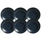 Jogo 6 Pratos Fundos 830ml Cerâmica Orgânica Porto Brasil Bio Night Blue Grande