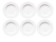 Jogo 6 Pratos Fundos Capri 23cm Porcelana Branca Germer Jogo 6 Pratos Fundos Capri 23cm Porcelana Branca Germer