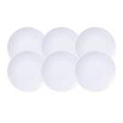 Jogo 6 Pratos Fundos de Porcelana 21cm Leonora Tramontina Branco Sopa Risoto Massa