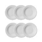 Jogo 6 Pratos Fundos Pomerode Brancos 24 cm Porcelana Schmidt