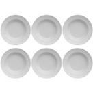 Jogo 6 Pratos Fundos Porcelana Branca 350ml Germer Cottage Sopas Caldos Mesa Posta