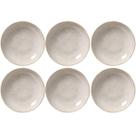 Jogo 6 Pratos Fundos Porto Brasil Bio Latte 22cm Cerâmica Off White Feijoada Caldos Cremes