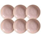 Jogo 6 Pratos Fundos Rosa Cerâmica Porto Brasil 830ml Talhar
