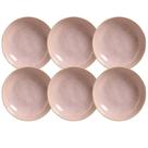 Jogo 6 Pratos Fundos Rosa Cerâmica Porto Brasil 830ml Talharim Ravioli Inhoque Bio Litchi