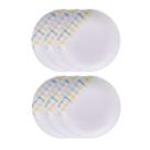 Jogo 6 Pratos Fundos Tramontina Sweet Color em Porcelana Decorada 21 cm