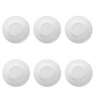 Jogo 6 Pratos Fundos Vidro Opaline Branco Temperado, Kit, Conjunto - Allmix