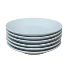 Jogo 6 pratos para Servir lanche - Porcelana Branca Jogo 6 pratos para Servir lanche - Porcelana Branca