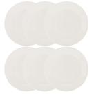 Jogo 6 Pratos para Sobremesa de Porcelana Clean 20cm - Lyor