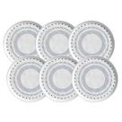 Jogo 6 Pratos para Sobremesa Doces Cerâmica Artesanal 21,5cm