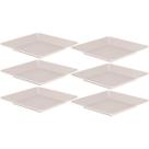Jogo 6 Pratos Plásticos Quadrados 22,5cm Bege Ou Restaurante Buffet Sobremesas Saladas Jogo 6 Pratos Plásticos Quadrados 22,5cm Bege Ou Restaurante Buffet Sobremesas Saladas