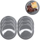 Jogo 6 Pratos Raso em Melamina Resistente 20cm Cinza Jantar