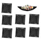 Jogo 6 Pratos Raso Sushi Oriental 15cm Japones Preto