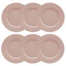 Jogo 6 Pratos Rasos 27cm Bege Melamina Resistente Lyor Gerbera Mesa Posta Restaurante Buffet Jogo 6 Pratos Rasos 27cm Bege Melamina Resistente Lyor Gerbera Mesa Posta Restaurante Buffet