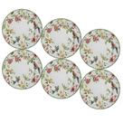 Jogo 6 Pratos Rasos Alleanza Harmony 29cm Porcelana Branco Premium