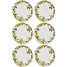Jogo 6 Pratos Rasos Bio Limonata 27,5cm Cerâmica Porto Brasil Mesa Jantar