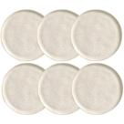Jogo 6 Pratos Rasos Bio Vanilla Cerâmica Stoneware Orgânico Off White 27cm Porto Brasil Jogo 6 Pratos Rasos Bio Vanilla Cerâmica Stoneware Orgânico Off White 27cm Porto Brasil