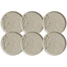 Jogo 6 Pratos Rasos Cerâmica Porto Brasil Cinza 27cm Bio Campestre Mesa Posta Stoneware Jogo 6 Pratos Rasos Cerâmica Porto Brasil Cinza 27cm Bio Campestre Mesa Posta Stoneware