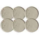 Jogo 6 Pratos Rasos Cerâmica Porto Brasil Cinza 27cm Bio Campestre Mesa Posta Stoneware Jogo 6 Pratos Rasos Cerâmica Porto Brasil Cinza 27cm Bio Campestre Mesa Posta Stoneware