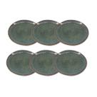 Jogo 6 Pratos Rasos em Porcelana Verde 26cm BM0008 BTC