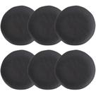 Jogo 6 Pratos Rasos Orgânicos Preto 26,5cm Cerâmica Stoneware Sushi Sashimi Porto Brasil