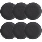 Jogo 6 Pratos Rasos Orgânicos Preto 26,5cm Cerâmica Stoneware Sushi Sashimi Porto Brasil