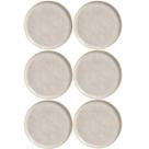 Jogo 6 Pratos Rasos Porto Brasil Cerâmica Off White 27cm Bio