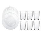 Jogo 6 Pratos Rasos Primavera + 6 Copos Ginga 265ml Conjunto