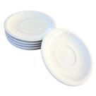 Jogo 6 pratos Sobremesa 18cm Porcelana Bege
