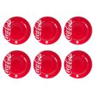 Jogo 6 Pratos Sobremesa Coca Cola De Melanina 20cm - VM Jogo 6 Pratos Sobremesa Coca Cola De Melanina 20cm - VM