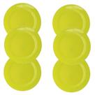 Jogo 6 Pratos Sobremesa Em Melamina 20cm Coloridos