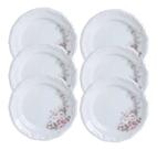 Jogo 6 Pratos Sobremesa Lanche Eterna Porcelana Schmidt Jogo 6 Pratos Sobremesa Lanche Eterna Porcelana Schmidt
