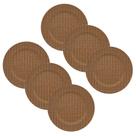 Jogo 6 Sousplat Mescla Marrom Plástico Bon Gourmet 33cm