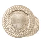 Jogo 6 Sousplat Redondo de Plástico para Mesa Dourado Wolff Roman 33cm