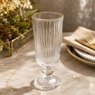 Jogo 6 Taça de Champagne Versalhes Gold Vidro 170 ml