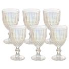 Jogo 6 Taça de Vidro Furta Cor Greek Rainbow para Água Transparente 345ml Wolff