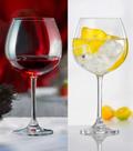 Jogo 6 Taça de Vinho e Gin em Vidro Bojo Grande 600ml