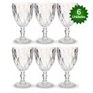 Jogo 6 Taça Diamante Copo Vidro Transparente Bico De Jaca 330ml Jogo 6 Taça Diamante Copo Vidro Transparente Bico De Jaca 330ml