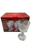 jogo 6 taça vinho de vidro 330ml elegância