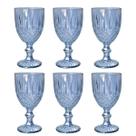 Jogo 6 taças 220ml para água de vidro azul Greek Bon Gourmet - 35453