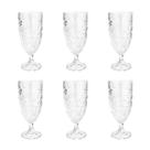 Jogo 6 taças 450ml para água de cristal transparente Palm Tree Wolff - 21126