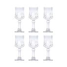 Jogo 6 taças 60ml para licor de vidro transparente Diamante Lyor - L221125
