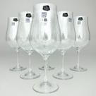 Jogo 6 Taças Água Drink Tulipa Optic Cristal Bohemia 550ml